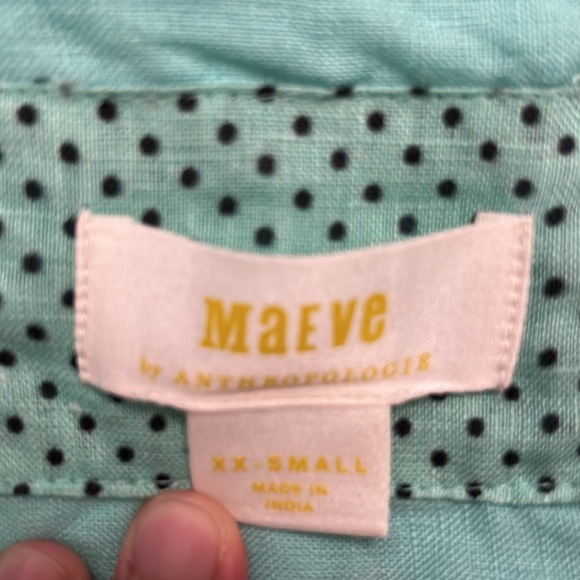 Maeve by Anthropologie Linen 3/4 Sleeve Jacket Size XX-Small - Picture 4 of 7